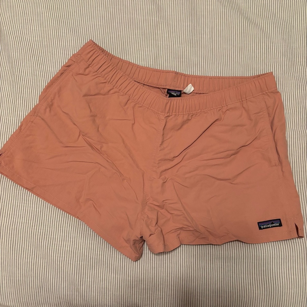 Patagonia Coral Pink Drawstring Baggies Shorts